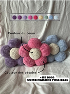 Coussin fleur personnalisable